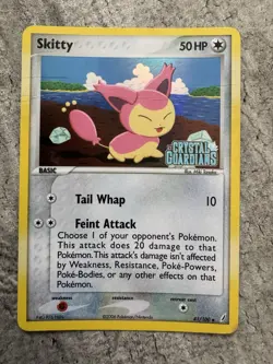 Pokemon Card TCG Skitty Reverse Holo Stamped EX Crystal Guardians 41/100 - MP - Image 1