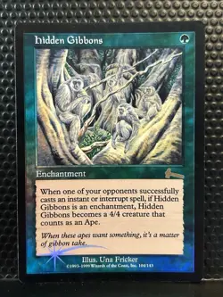 FOIL Hidden Gibbons | MtG Magic Urza's Legacy | English | Lightly Played (LP) - Image 1