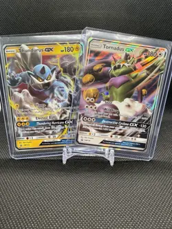 Pokemon Thundurus GX SM133 & Tornadus GX SM134 Black Star Promo Lot - Image 1