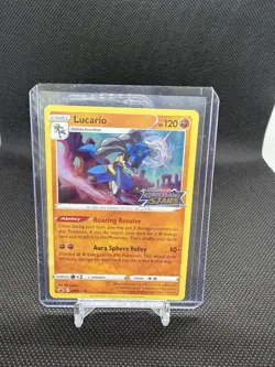 Pokemon TCG Lucario SWSH186 Promo Prerelease Sword & Shield Brilliant Stars - Image 1