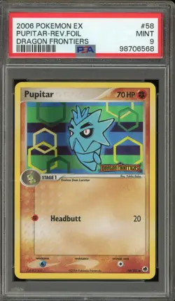 Pokemon Pupitar EX Dragon Frontiers Reverse Holo #58 PSA 9 Mint - Image 1