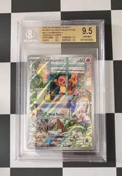 Charmander #044 BGS QUAD 9.5 - 2023 Pokemon Scarlet Violet Promos Obsidian ETB - Image 1