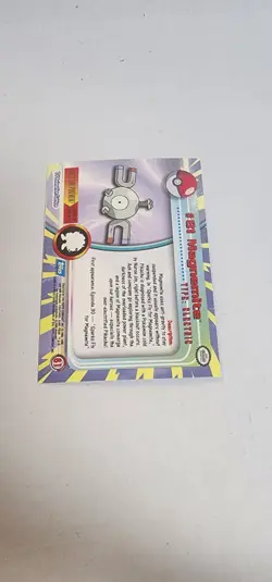 2000 Topps Pokemon Foil Magnemite #81 Blue Logo TV Animation Series 2 - Image 3