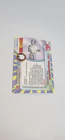 2000 Topps Pokemon Foil Magnemite #81 Blue Logo TV Animation Series 2 - Image 4