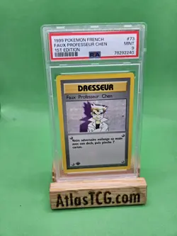 Faux Professeur Chen 73/102 - Base Set 1st Edition - Pokemon - PSA 9 - French GR - Image 1