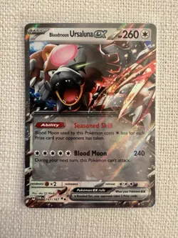 Bloodmoon Ursaluna ex 141/167 SV06: Twilight Masquerade Pokemon Double Rare NM - Image 1