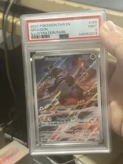 Pokemon Groudon SV04: Paradox Rift Illustration Rare 199/182 Holo PSA 9 - Image 1