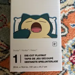 Pokemon Center Exclusive Yawning Snorlax on Pillow Die-Cut Playmat Play Mat - Image 1