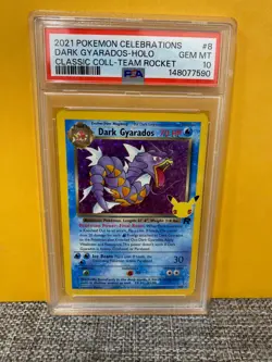 2021 POKEMON CELEBRATIONS CLASSIC COLLECTION #8 DARK GYARADOS-HOLO PSA 10 - Image 1