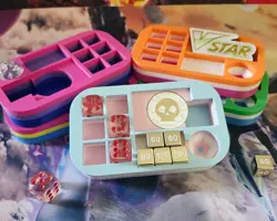 Pokemon Mini Tin Insert for Dice, Damage Counters and more! Pride Flag Designs. - Image 1