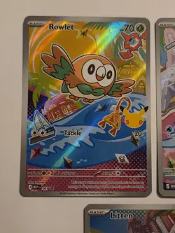 Pokemon TCG First Partner Illustration Collection Popplio 45 Litten 44 Rowlet 43 - Image 3