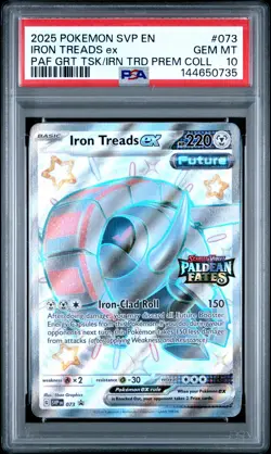 2025 POKEMON SVP EN-SV BLACK STAR PROMO #073 IRON TREADS EX PSA 10 - Image 1