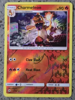 Pokemon - Charmeleon - 19/147 - Burning Shadows - Reverse Holo - LP - Image 1