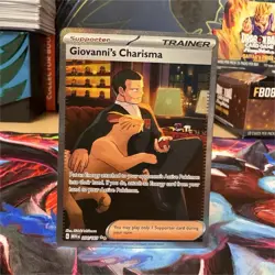 Pokemon Giovanni's Charisma 204/165 Scarlet & Violet 151 Holo Rare Trainer - Image 1