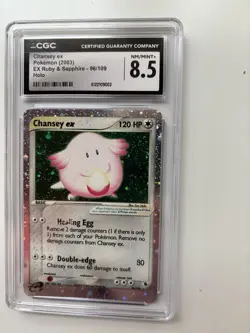 Chansey ex 96/109 (Ruby & Sapphire) Holo Rare Pokemon Card CGC 8.5 - Image 1