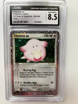 Chansey ex 96/109 (Ruby & Sapphire) Holo Rare Pokemon Card CGC 8.5 - Image 3