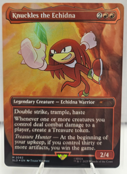 IN HAND - Knuckles the Echidna ✨RAINBOW FOIL✨ Secret Lair x Sonic - Magic MTG - Image 1