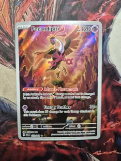 Pokemon TCG Fezandipiti Holo Card 073/064 Shrouded Fable Illustration Rare NM - Image 1