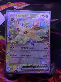 Pokemon TCG Leafeon EX Double Rare Holo Card 006/131 Prismatic Evolutions - Image 2