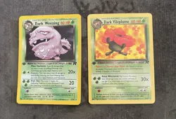 Pokemon TCG - WOTC - Team Rocket 1st EDITION 2*RARE Card Bundle - NM - Image 1