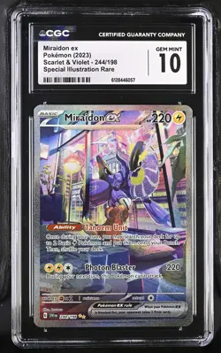 CGC 10 Miraidon ex 244/198 SIR Scarlet & Violet Pokemon Card - Image 1