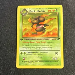 Dark Gloom 36/82 Team Rocket 1st Edition Uncommon 2000 Pokemon TCG Card English - Image 1