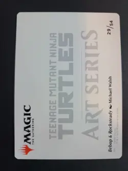 Bebop & Rocksteady (Gold Stamped) 29/54 Art Card MTG Ninja Turtles - Image 2