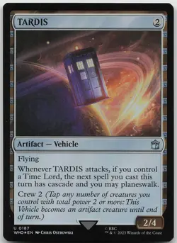 TARDIS FOIL 187 Uncommon Universes Beyond: Doctor Who NM MTG - Image 1