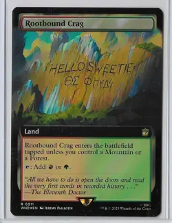 MTG Rootbound Crag Borderless FOIL Universes Beyond: Doctor Who (WHO) Rare #0511 - Image 1