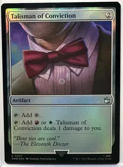 Talisman of Conviction, Doctor Who, Magic the Gathering, MTG, FOIL (247) - Image 1