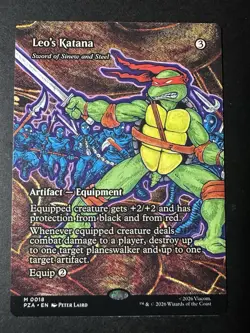 Magic: The Gathering Leo's Katana Artifact Equipment TMNT M 0018 Regular - Image 1