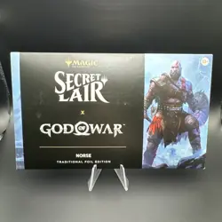 MTG Secret Lair Playstation God Of War - Norse - Foil Edition - SEALED IN HAND - Image 1