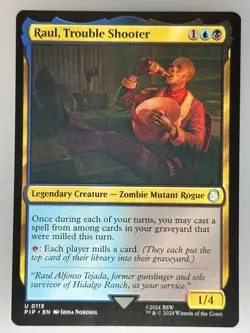 MTG Raul, Trouble Shooter Universes Beyond: Fallout (PIP) U 115 NM Magic - Image 1