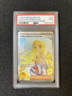 Pokemon Lillie's Determination 184/132 Me01: Mega Evolution Holo PSA 9 MINT 🤩 - Image 1