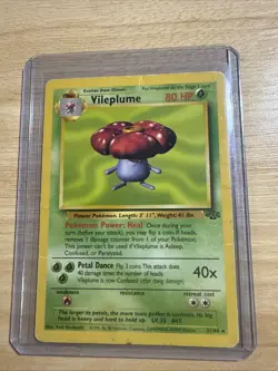 Pokemon TCG Vileplume Jungle Unlimited Rare Card 31/64 Regular HP - Image 1
