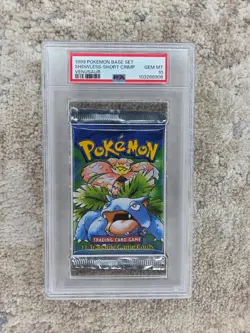 Pokemon Base Set SHADOWLESS Booster Pack Venusaur PSA 10 - Image 1