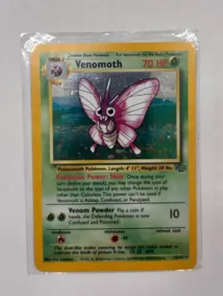 Pokemon Jungle Set Venomoth 13/64 Holo Rare WOTC Vintage Card Moderate Play - Image 1