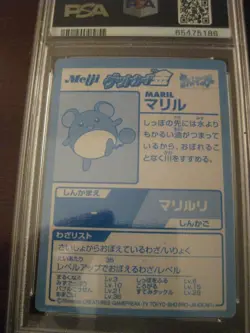 2000 POKEMON JAPANESE MEIJI PROMO GOLD FOIL MARILL PSA 7 NM - Image 2