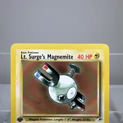 Lt. Surge's Magnemite 80/132 1st Edition Gym Heroes Pokemon Card - Image 2