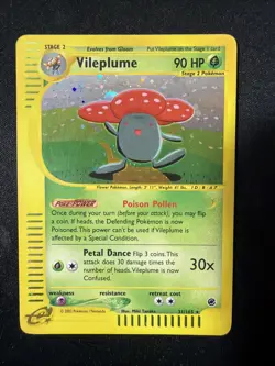 Pokemon TCG Vileplume 31/165 Holo Expedition Base Set MP - Image 1