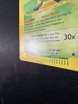 Pokemon TCG Vileplume 31/165 Holo Expedition Base Set MP - Image 5