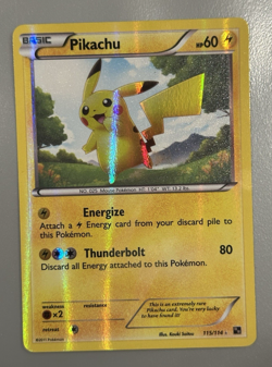 Pokemon Pikachu 115/114 - Black & White, Secret Rare, Holofoil - NEAR MINT - Image 1