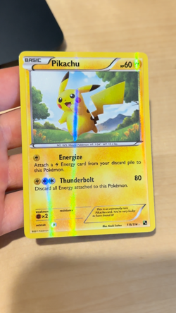 Pokemon Pikachu 115/114 - Black & White, Secret Rare, Holofoil - NEAR MINT - Image 2