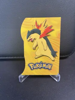 2000 Topps Pokemon TV Animation Series 3 Die-Cut Embossed Typhlosion #157 - Image 1