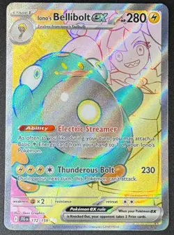 Iono's Bellibolt ex 172/159 Pokemon TCG SV09: Journey Together Ultra Rare NM - Image 1