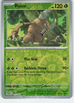 Pinsir 127/165 Uncommon Reverse Holo SV: Scarlet & Violet 151 NM Pokemon - Image 1