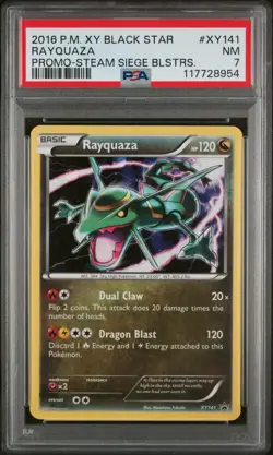 2016 POKEMON XY BLACK STAR PROMOS RAYQUAZA #XY141 HOLO PSA 7 NM #117728954 - Image 1