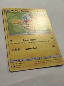 Pokemon Ash's Pikachu SM112 Promo Regular SM 2017 English Mod+LP- - Image 4