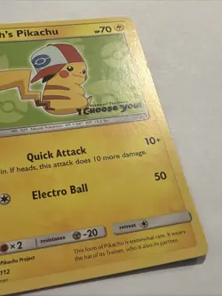 Pokemon Ash's Pikachu SM112 Promo Regular SM 2017 English Mod+LP- - Image 5
