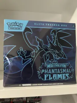 Pokemon TCG: Mega Evolution Phantasmal Flames Elite Trainer Box Factory Sealed - Image 1